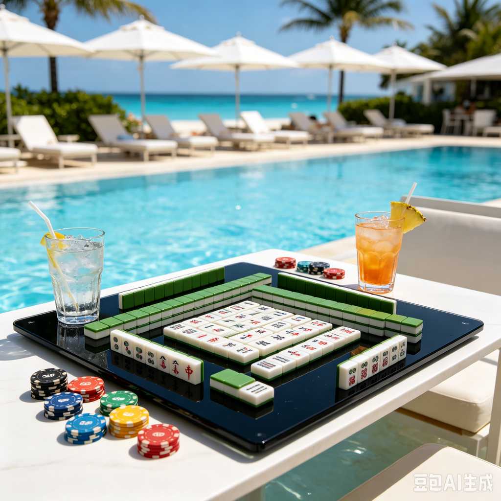 gradient green mahjong set