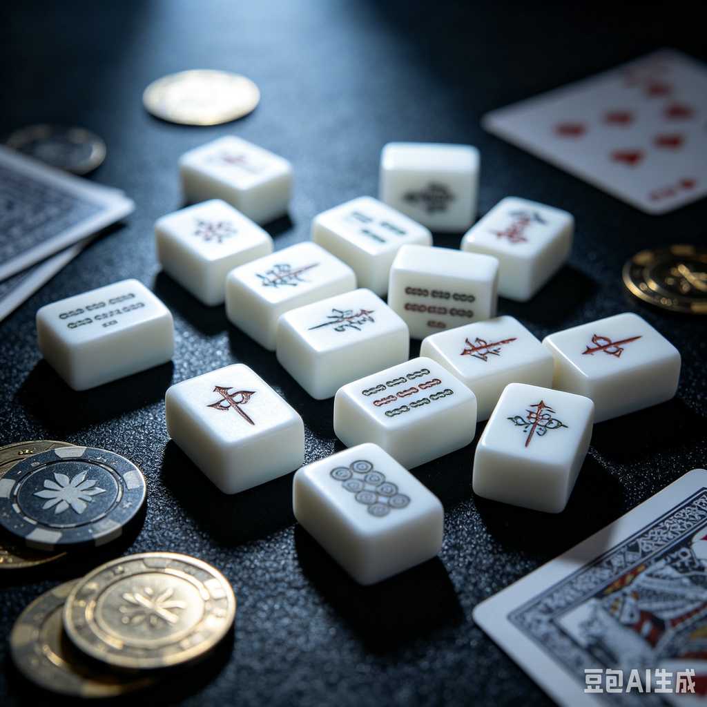 decorative text mahjong set