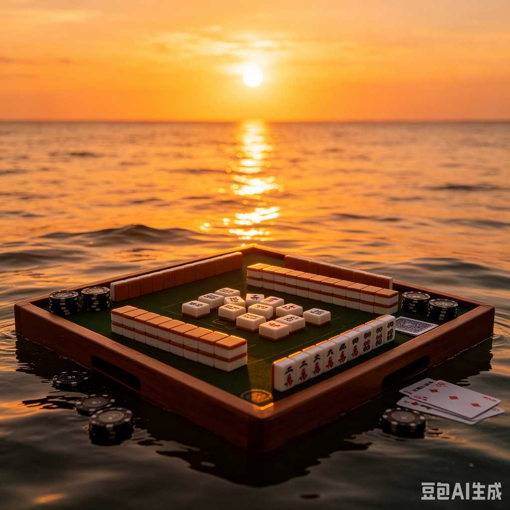 vintage text mahjong set